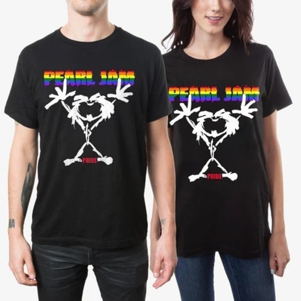 Pearl Jam Stickman Pride Tshirt Pearl Jam Graphics Unisex Tee